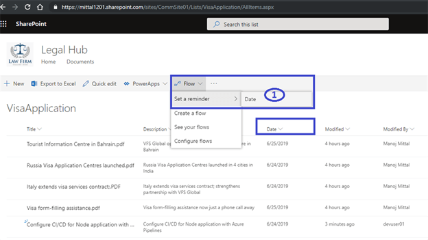 SharePoint Online "Set a Reminder" Feature